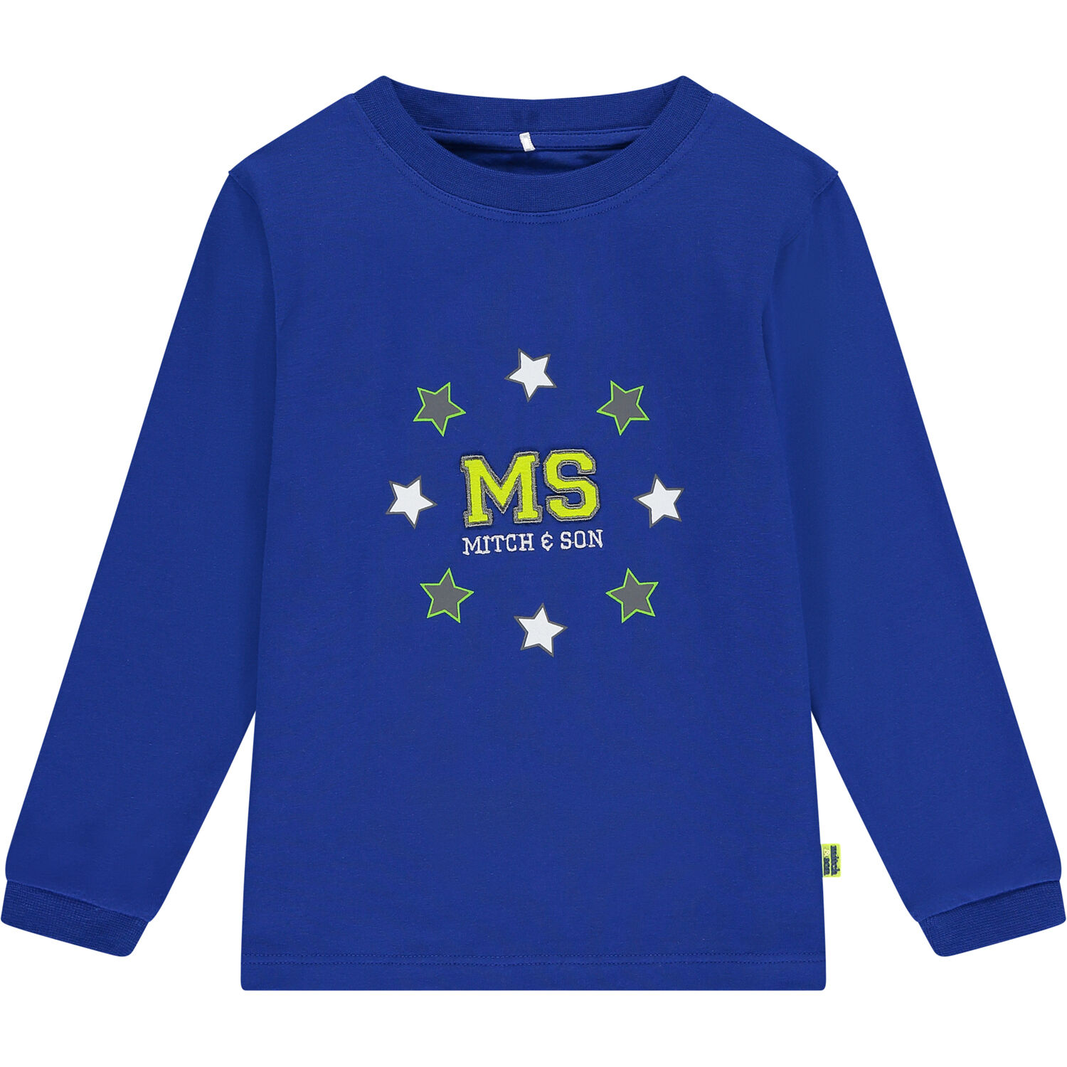 Boys Blue Logo Long Sleeve Top, 2, hi-res