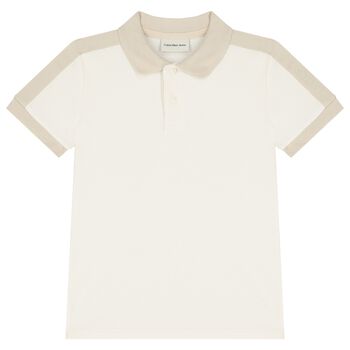 Boys Beige & Ivory Polo Shirt