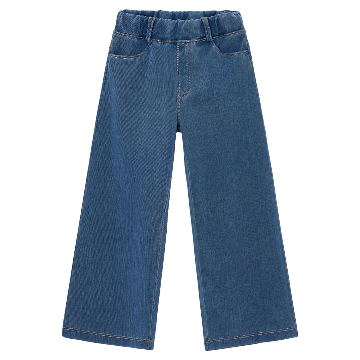 Girls Blue Denim Jeans, 1, hi-res