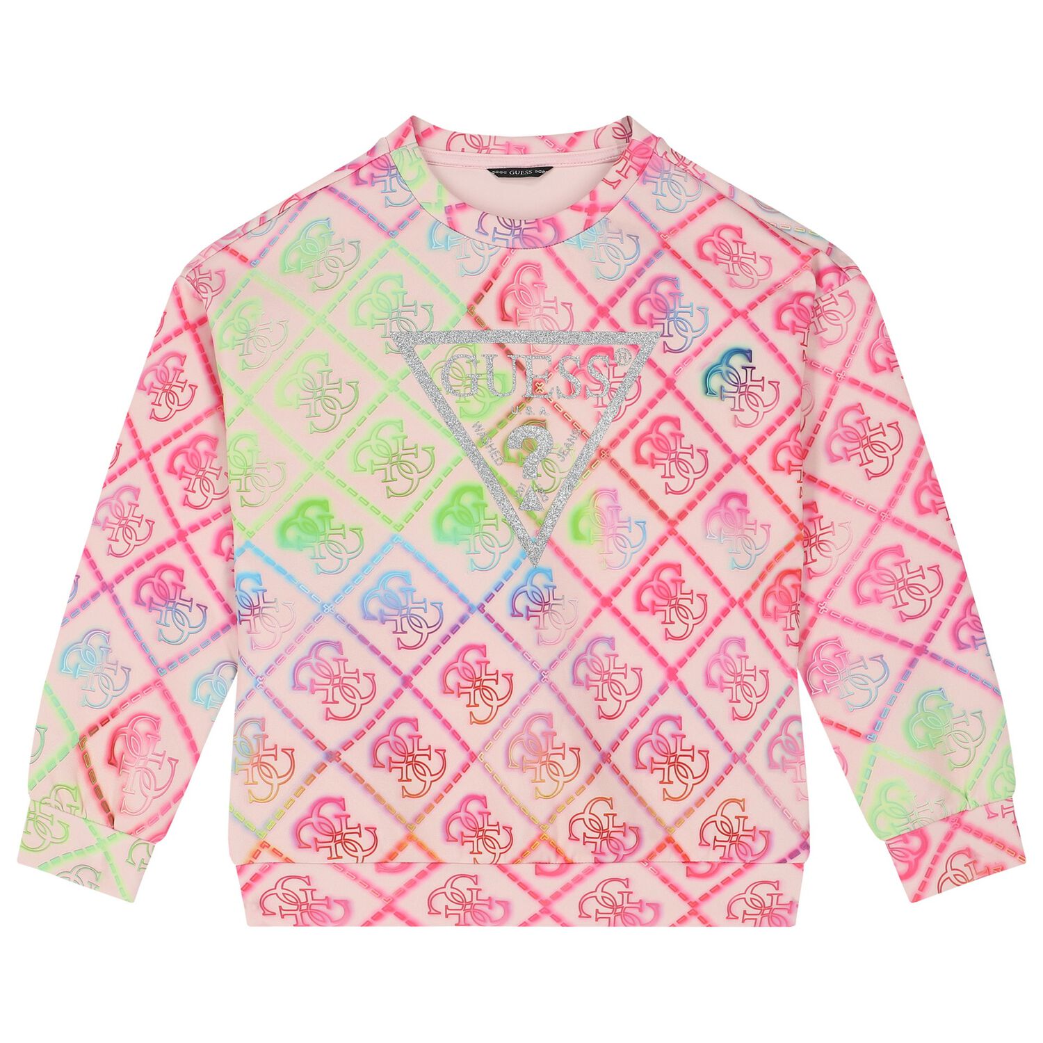 Girls Multi-Coloured Logo Sweatshirt, 2, hi-res
