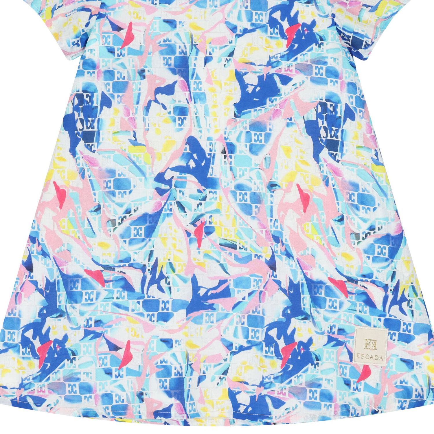 Girls Multi-Coloured Logo Dress, 1, hi-res
