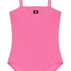 Girls Pink Logo Swimsuit, 1, hi-res