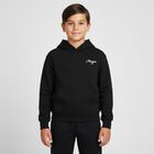 Boys Black Logo Hooded Top, 1, hi-res
