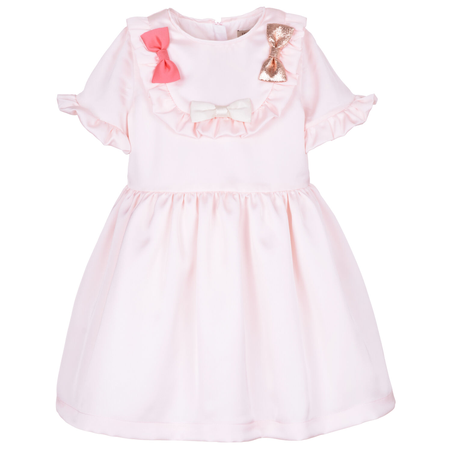 Girls Pink Satin Dress, 1, hi-res image number null