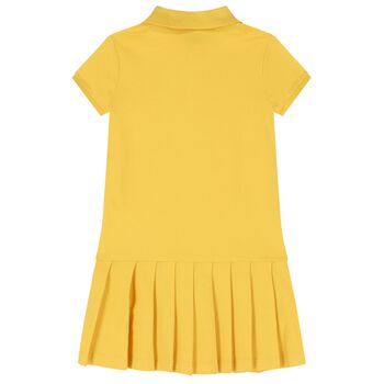 Girls Yellow Logo Polo Dress