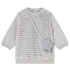 طقم فستان رمادي للفتيات الصغيرات, 2, hi-res