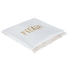 بطانية  بالشعار باللون الأبيض للبنات, 1, hi-res