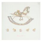 طقم قماط ومريلة بطبعة الحصان باللون العاجي, 1, hi-res