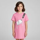 Girls Pink Bag Logo Dress, 1, hi-res