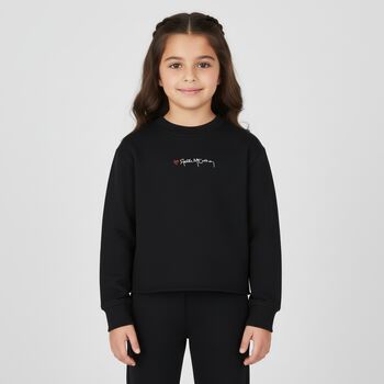 Girls Black Logo Sweatshirt