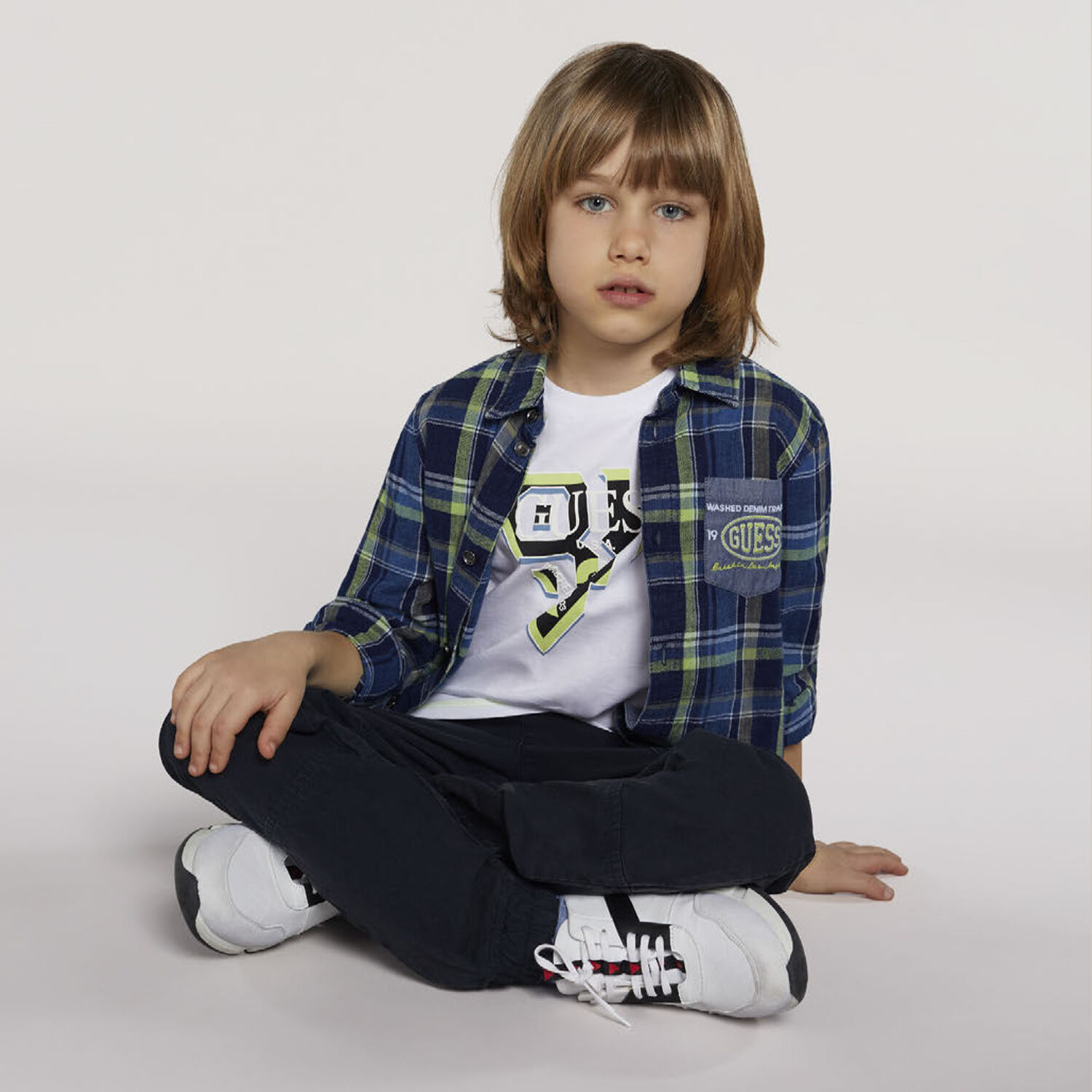 Boys White Logo T-Shirt, 1, hi-res