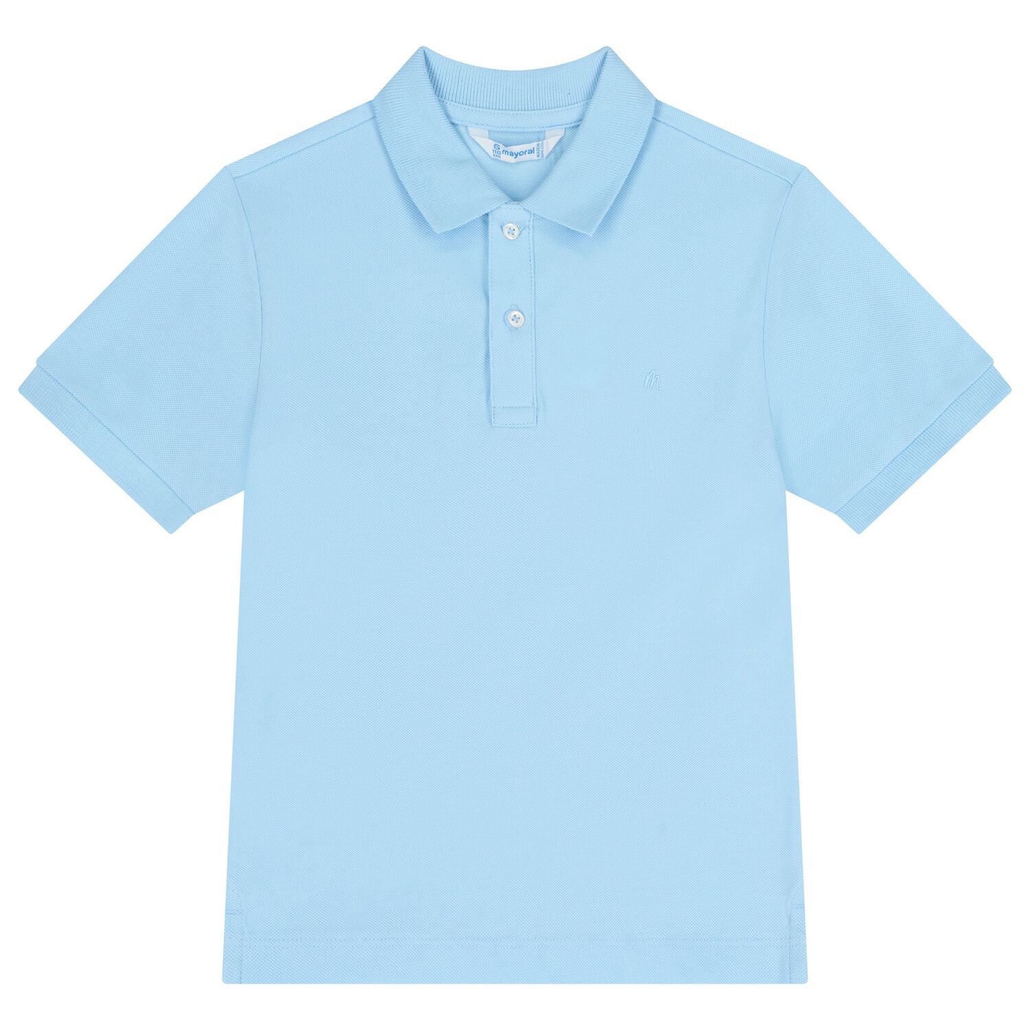 Boys Blue Logo Polo Shirt, 1, hi-res