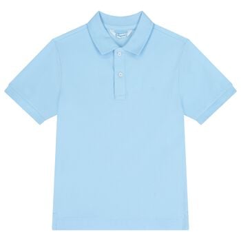 Boys Blue Logo Polo Shirt