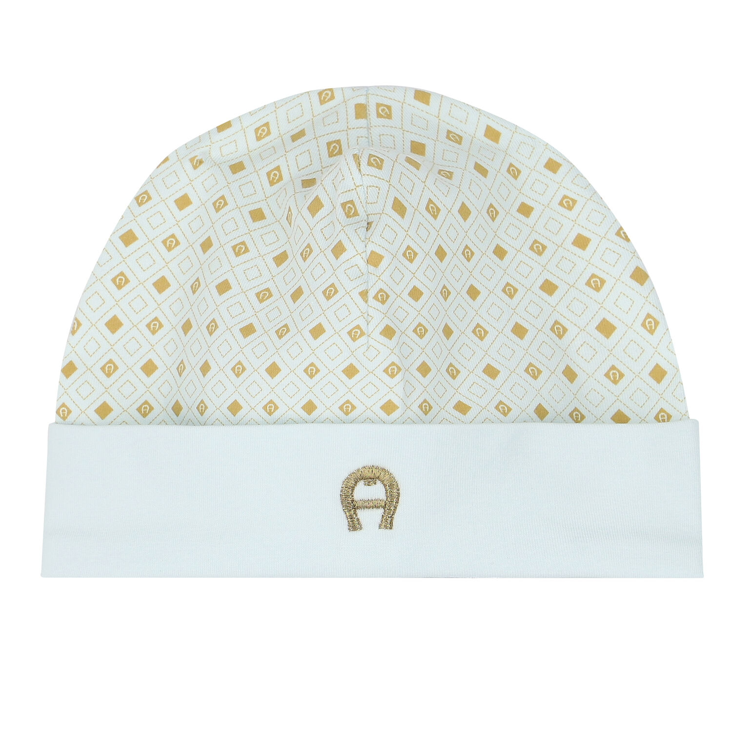 Boys Blue, Ivory & Gold Logo Babygrow Set, 1, hi-res