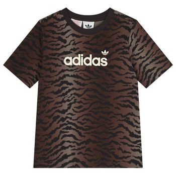 تشيرت بالشعار باللونين الاسود و البني 