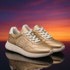 Girls Gold Logo Trainers, 1, hi-res