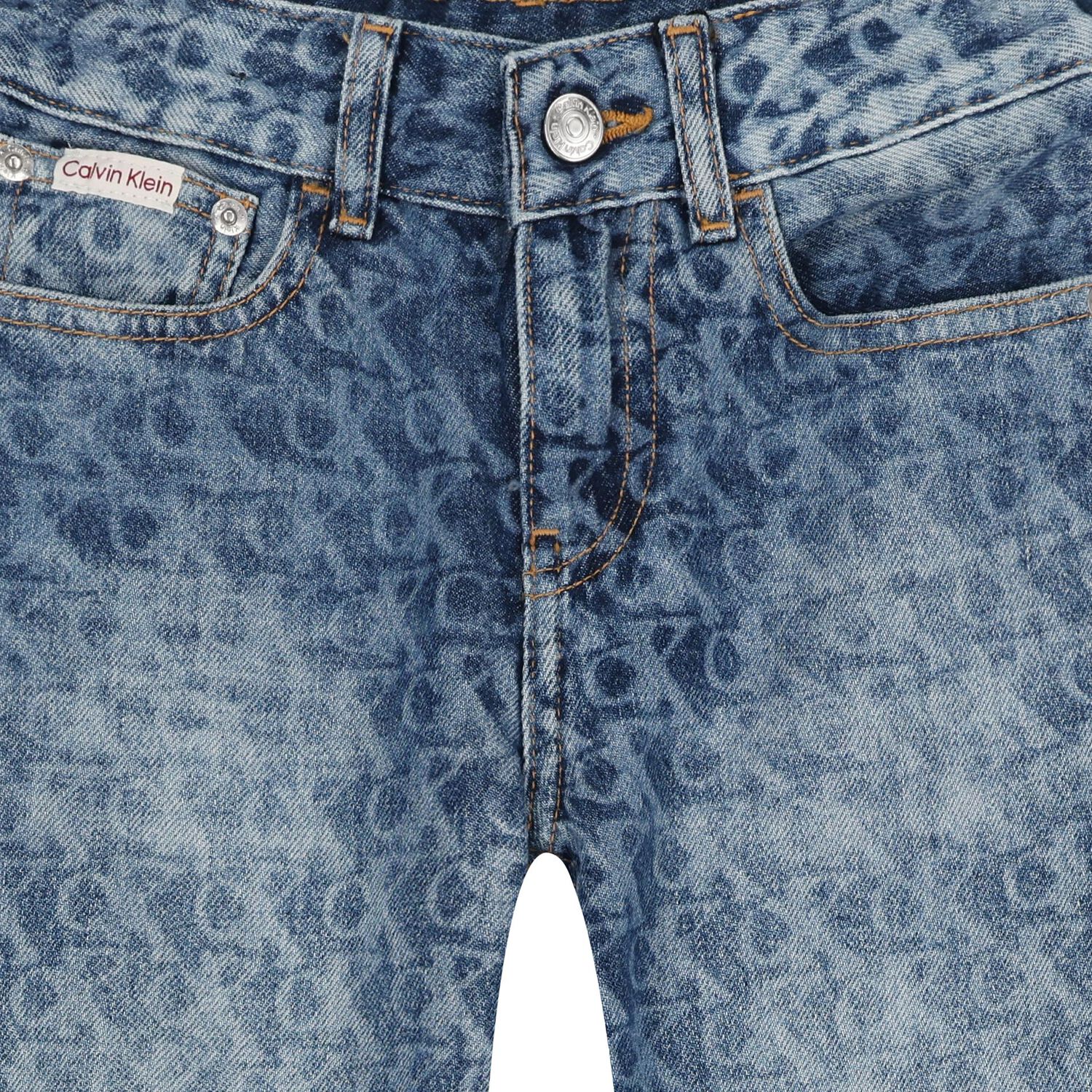 Boys Blue Logo Denim Jeans, 1, hi-res