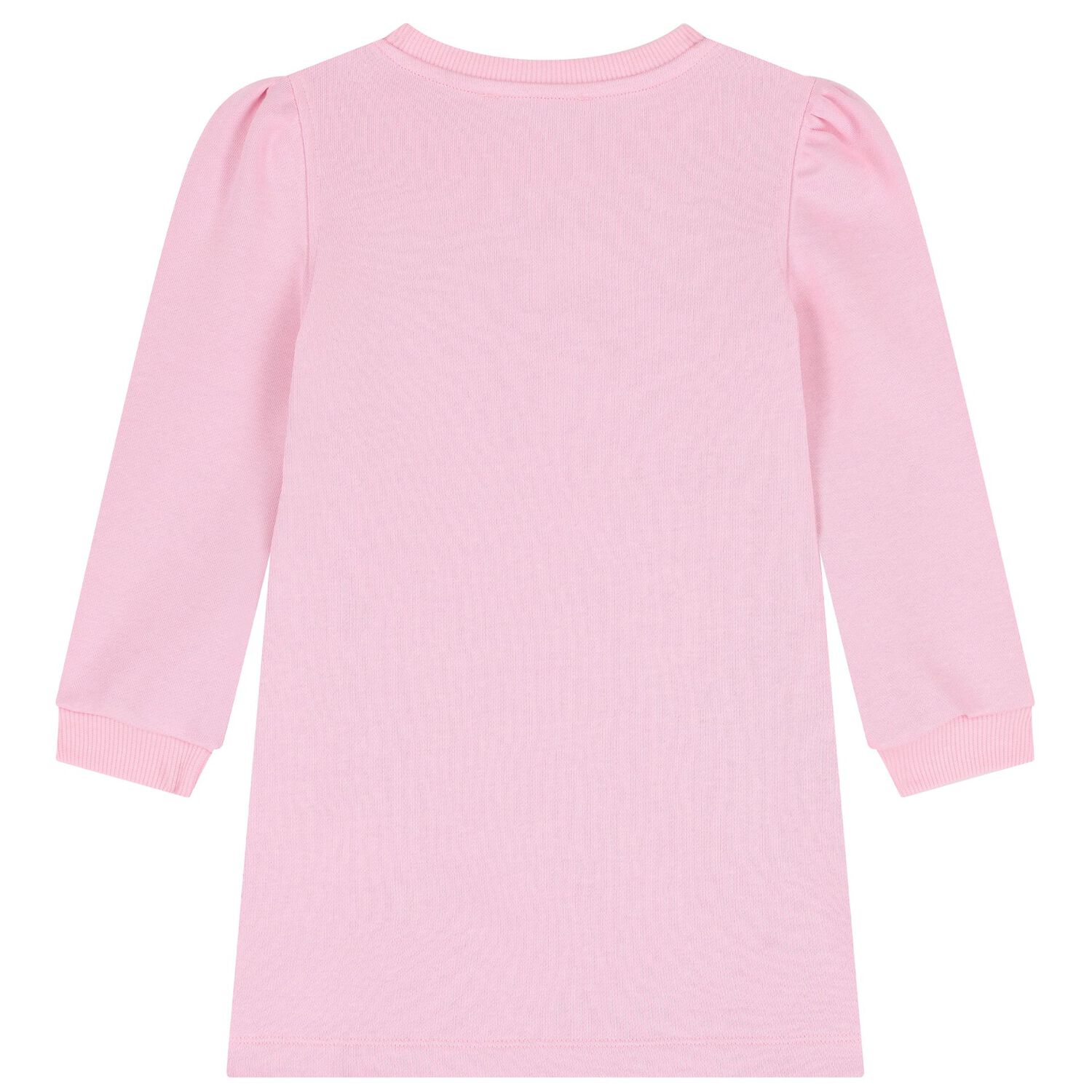 فستان بنات سويتشيرت بشعار ليلو وستيتش باللون الوردي, 1, hi-res