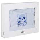 طقم شورت اولاد بالشعار باللون الازرق والكحلى, 2, hi-res