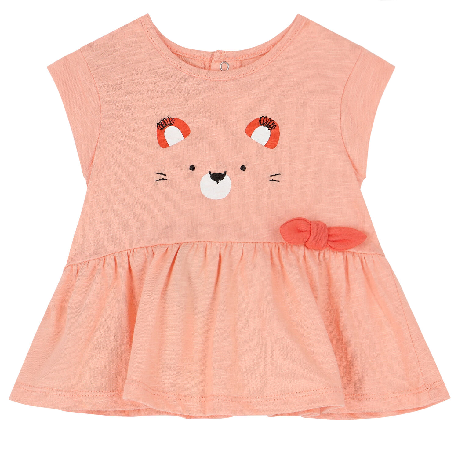 Baby Girls White & Pink Cat Shorts Set ( 2-Pack ), 1, hi-res