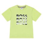Younger Boys Green Logo T-Shirt, 4, hi-res