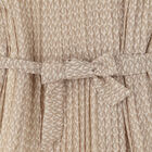 فستان شيفون بطيات بالشعار باللون العاجي, 1, hi-res