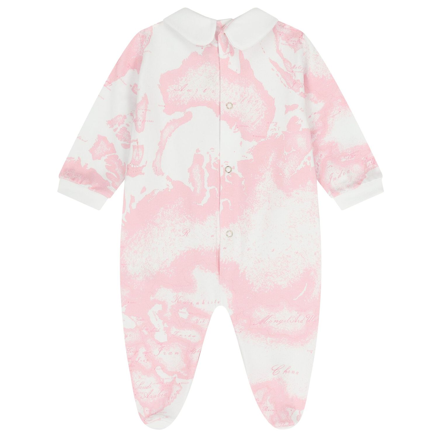 Baby Girls White & Pink Geo Map Babygrow Gift Set, 1, hi-res