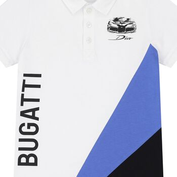 Boys White Logo Polo Shirt