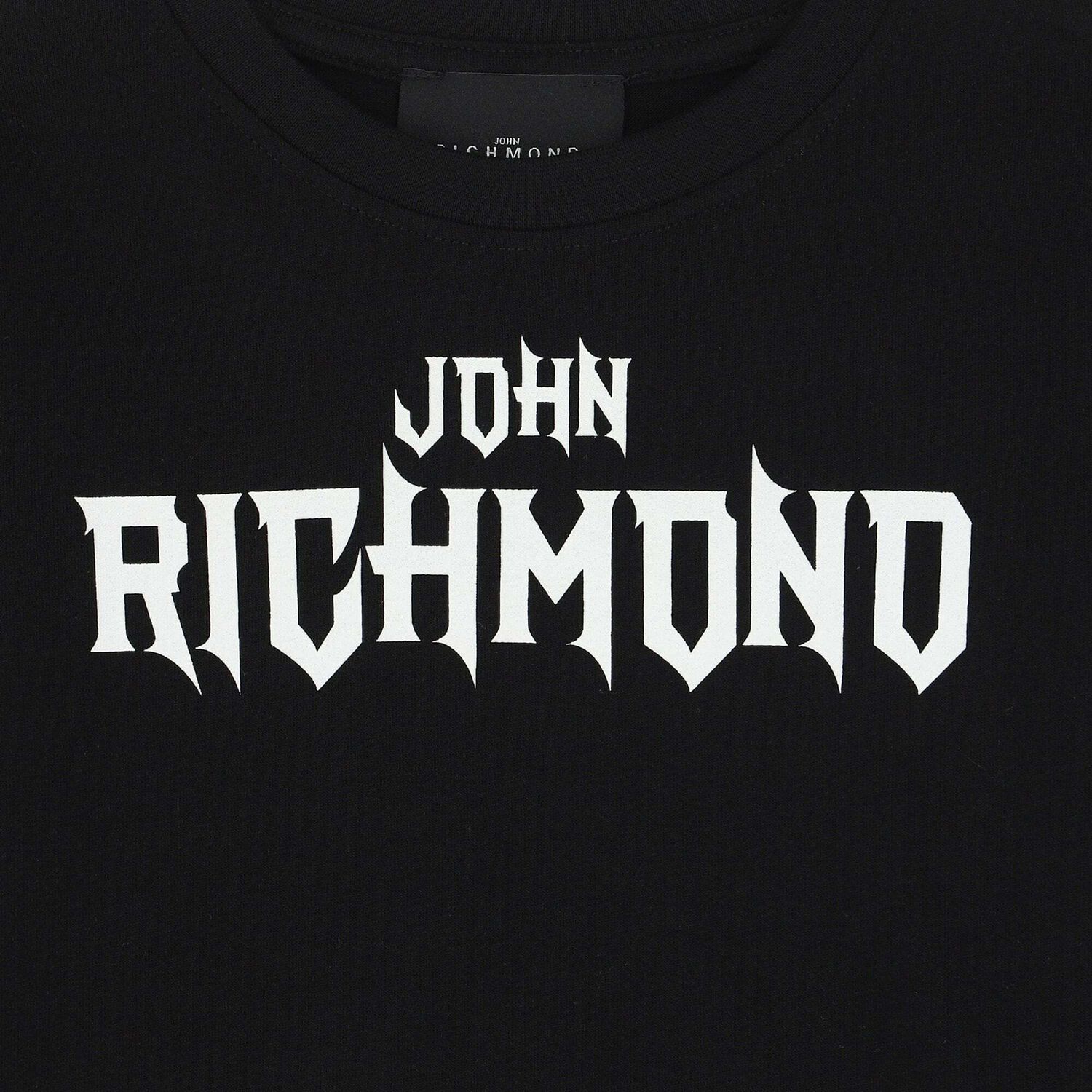 Boys Black Logo Long Sleeve Top, 1, hi-res image number null