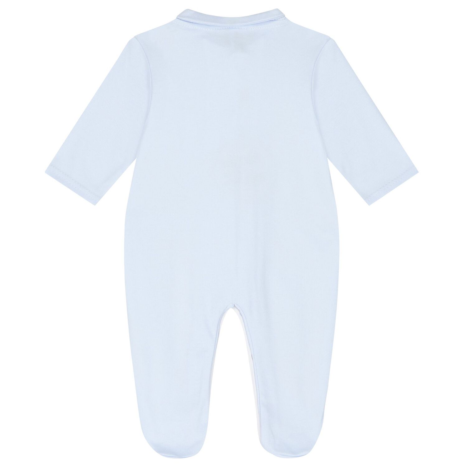 Baby Boys Blue & White Hot Air Balloon Babygrow, 1, hi-res