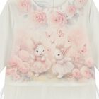 Baby Girls Ivory Bunnies Babygrow, 1, hi-res