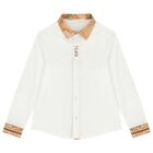 Boys White Geo Map Shirt, 1, hi-res