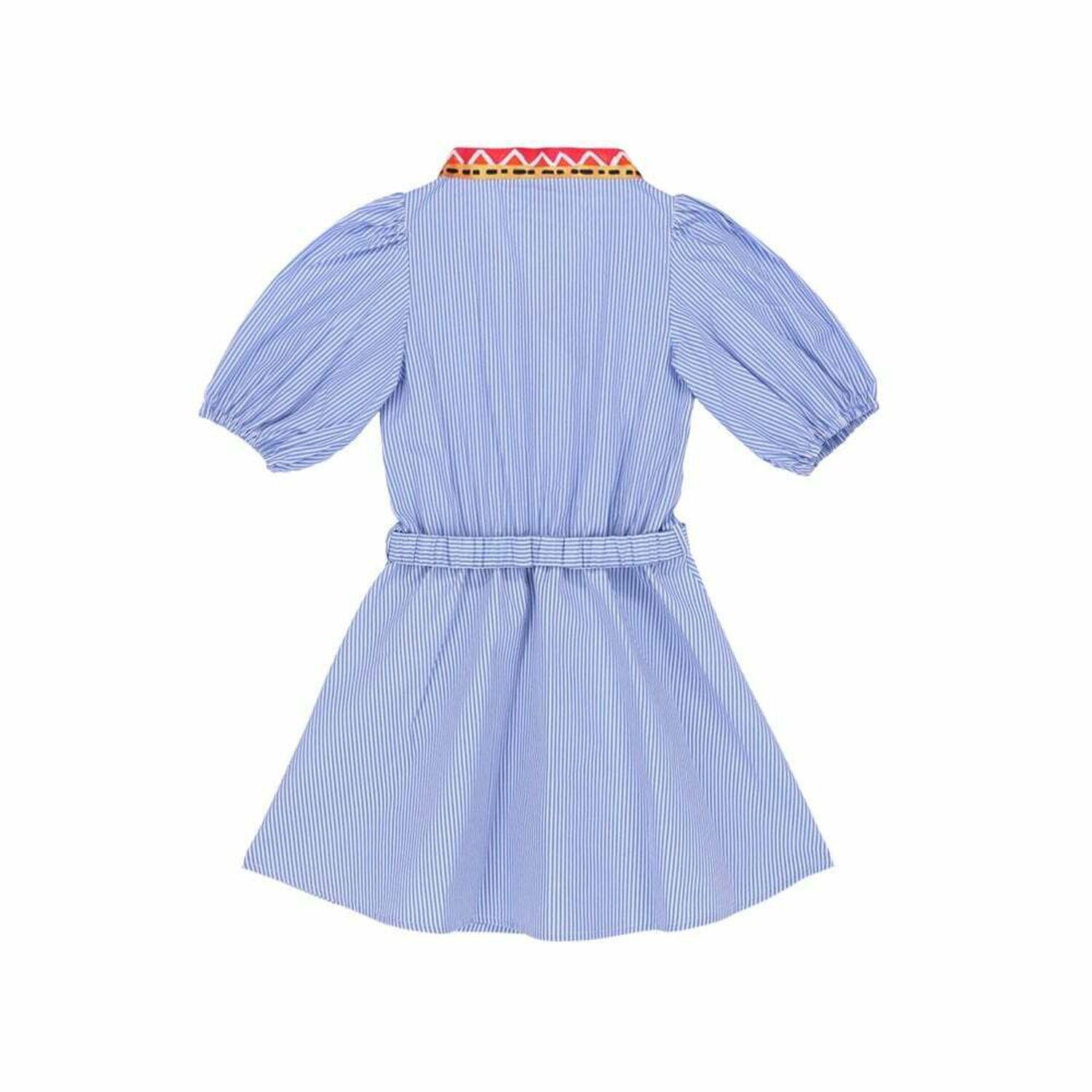 فستان بناتي مخطط باللون الازرق, 1, hi-res image number null