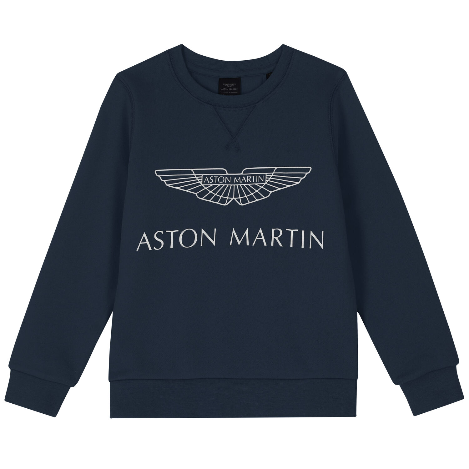 سويت شيرت بالشعار باللون الكحلى للاولاد, 1, hi-res