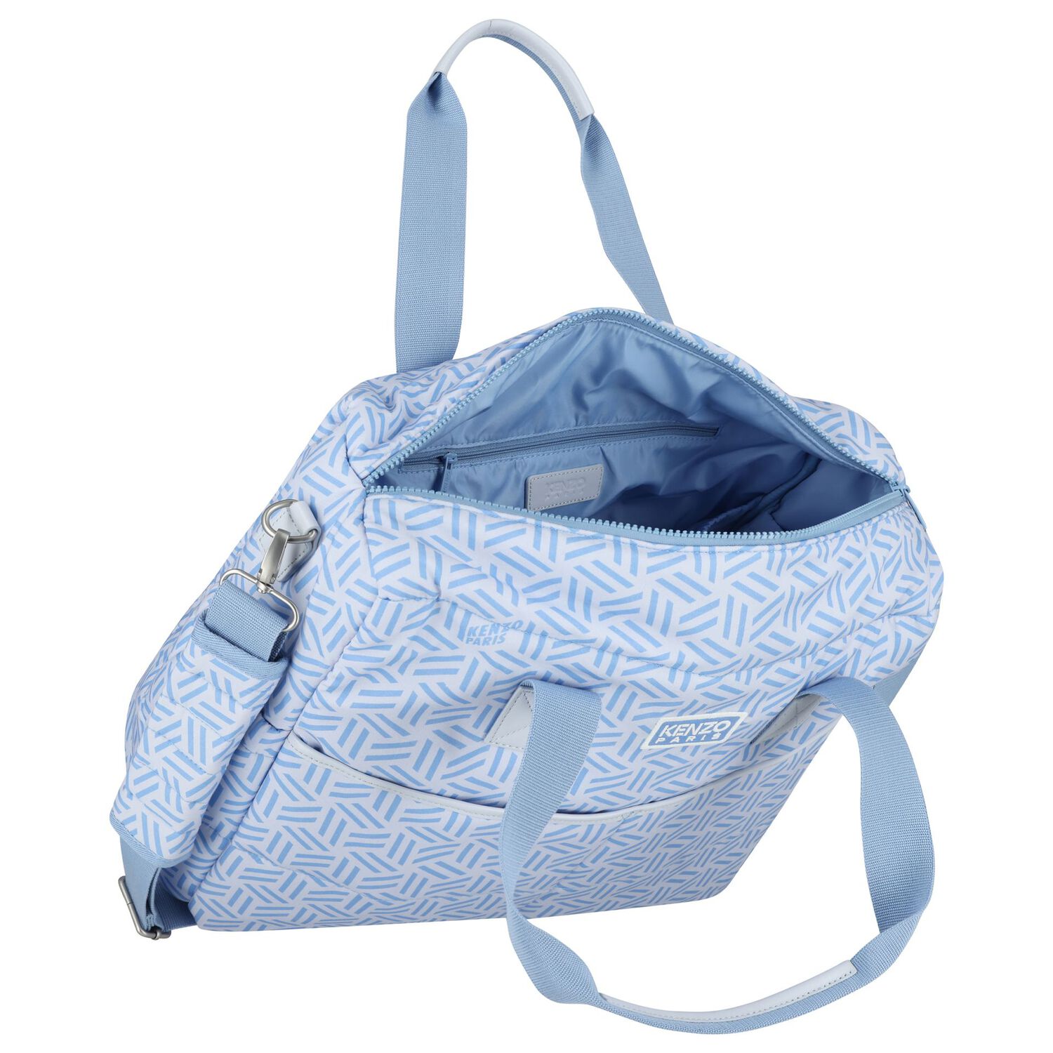 Baby Boys Blue Geometric Changing Bag, 2, hi-res