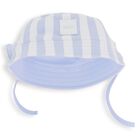 Baby Boys Blue & White Striped Logo Reversible Hat, 1, hi-res