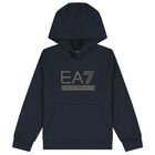 Boys Navy Blue Logo Tracksuit, 4, hi-res
