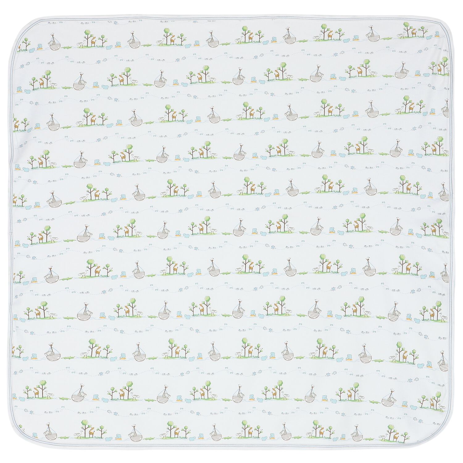Baby Boys White Animals Blanket, 1, hi-res