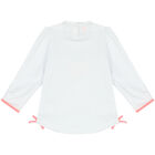 Baby Girls White Wild Strawberry Rash Vest UPF 50+, 1, hi-res
