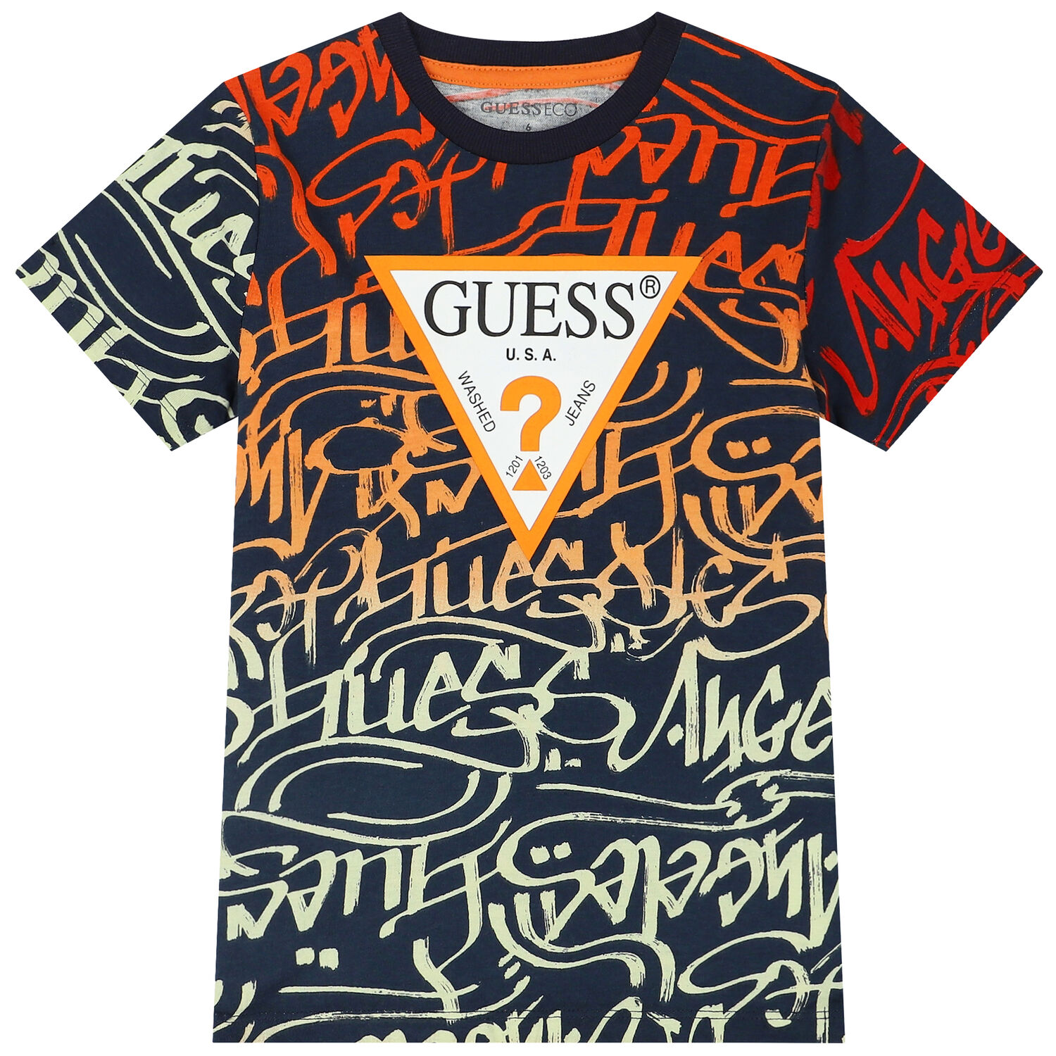 تيشيرت أولاد بالشعار باللون الكحلي, 3, hi-res