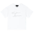 تيشيرت بالشعار باللون الأبيض للبنات, 2, hi-res