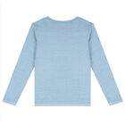 تيشيرت بالشعار باللون الازرق للاولاد, 1, hi-res