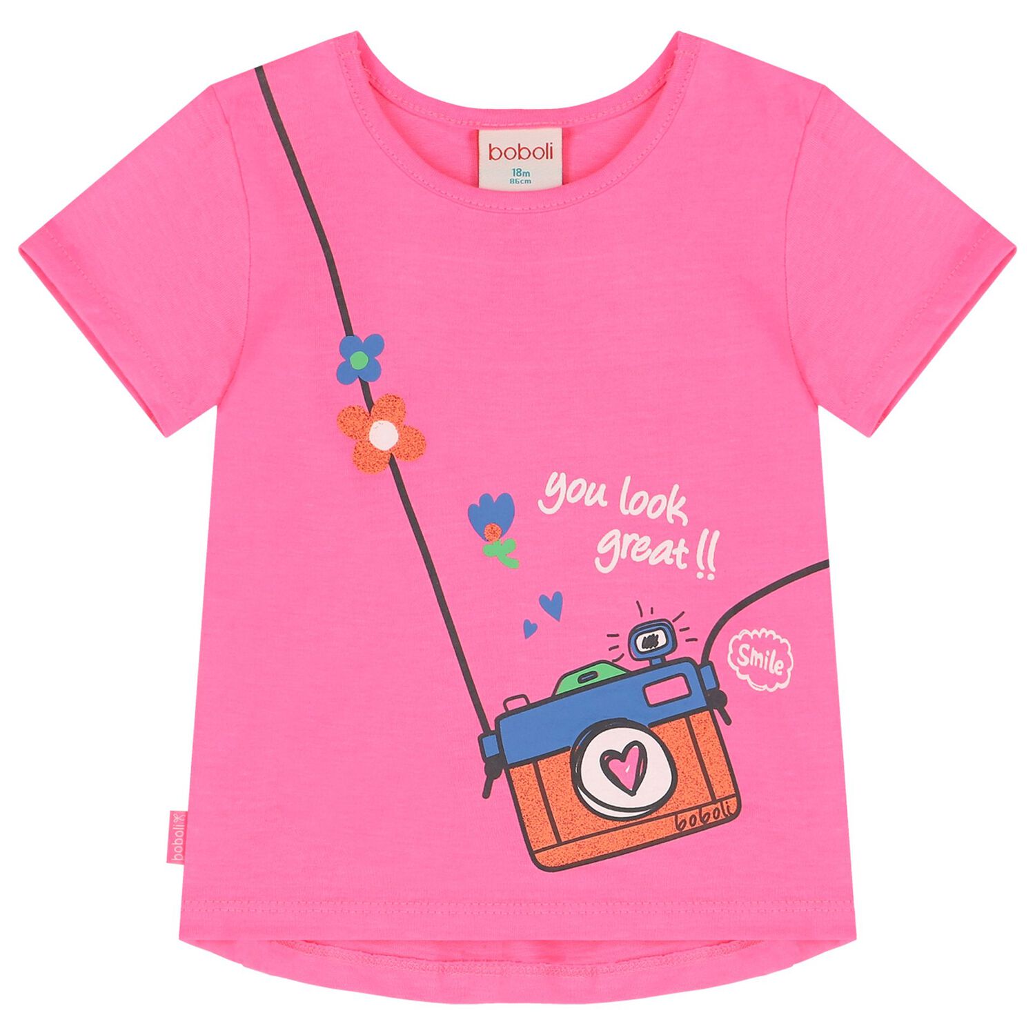 طقم ليغينز بنات بطبعة كاميرا باللون الوردى, 1, hi-res image number null