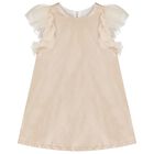 فستان بنات باللون الذهبي المعدني , 1, hi-res