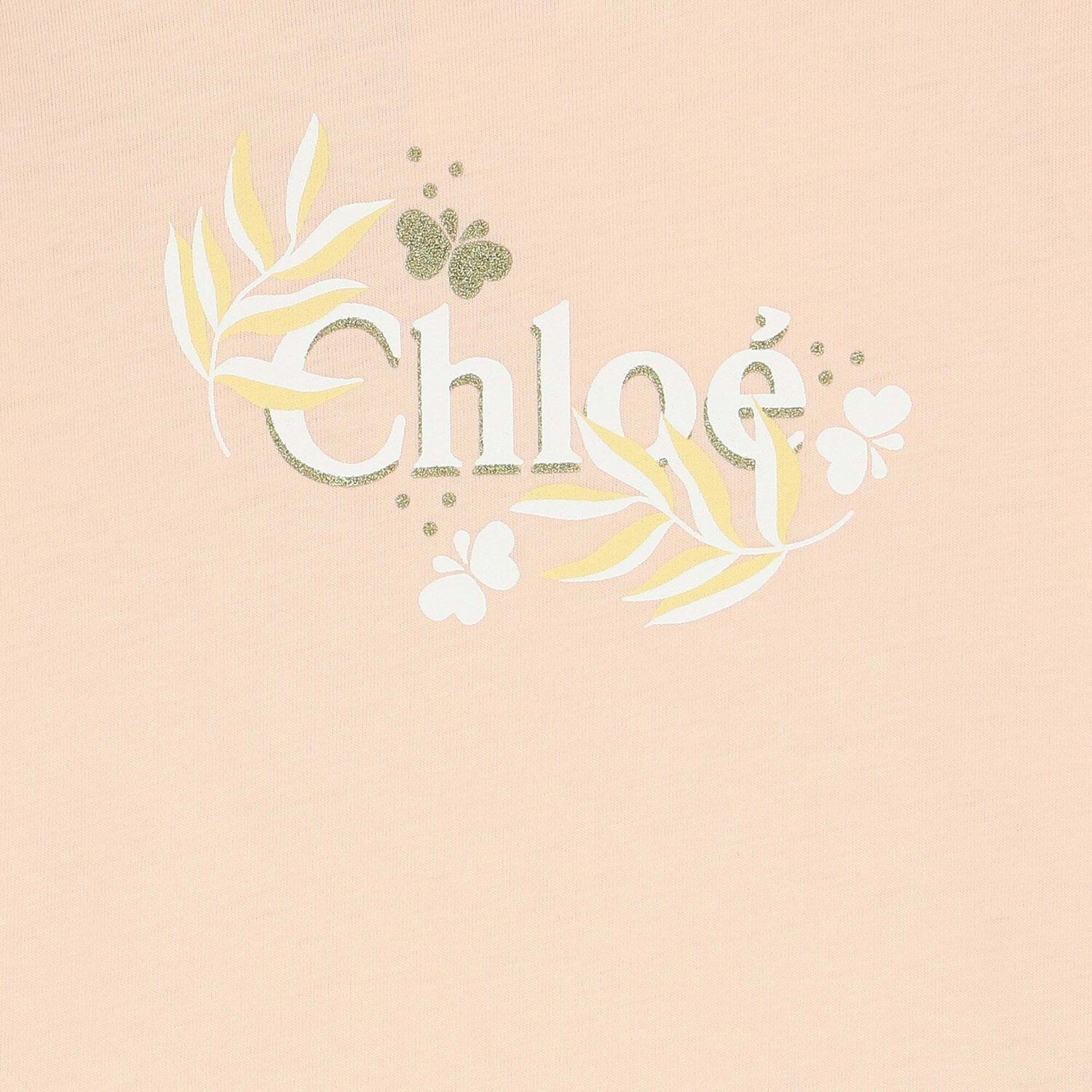 Younger Girls Pale Pink Logo Long Sleeve Top, 1, hi-res image number null