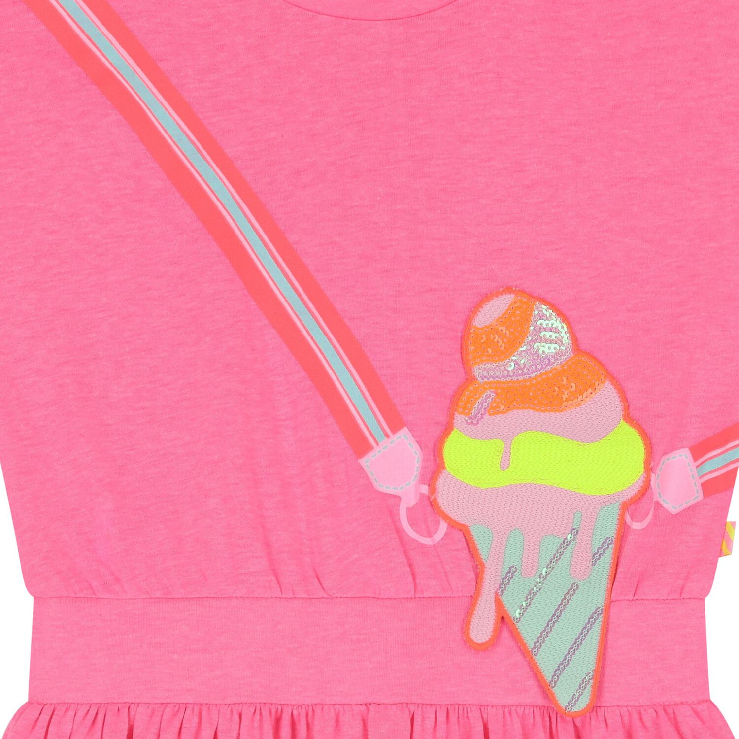 Girls Pink Ice Cream Dress, 1, hi-res