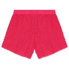 Girls White & Pink Shorts Set, 2, hi-res