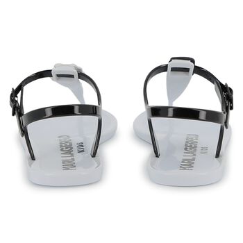 صندل جيلي من كارل اند شوبيت باللون الابيض للبنات 