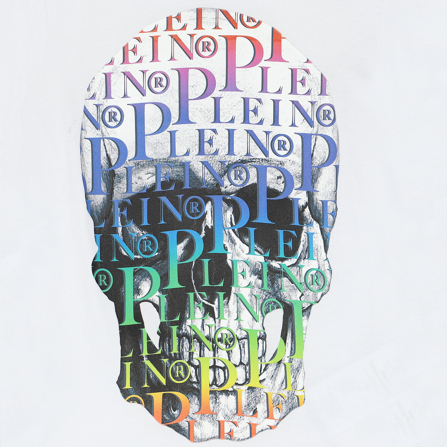 Boys White Skull Logo T-Shirt, 1, hi-res