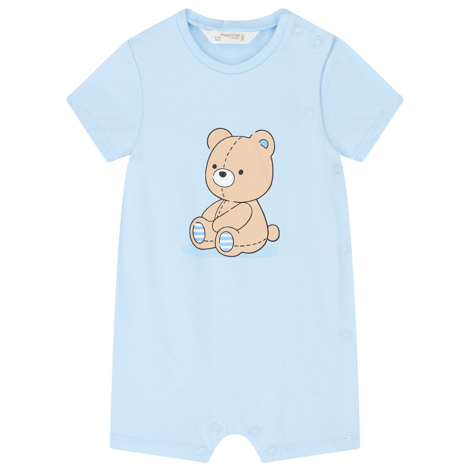 Baby Boys Blue & White Rompers ( 2 Pack ), 2, hi-res